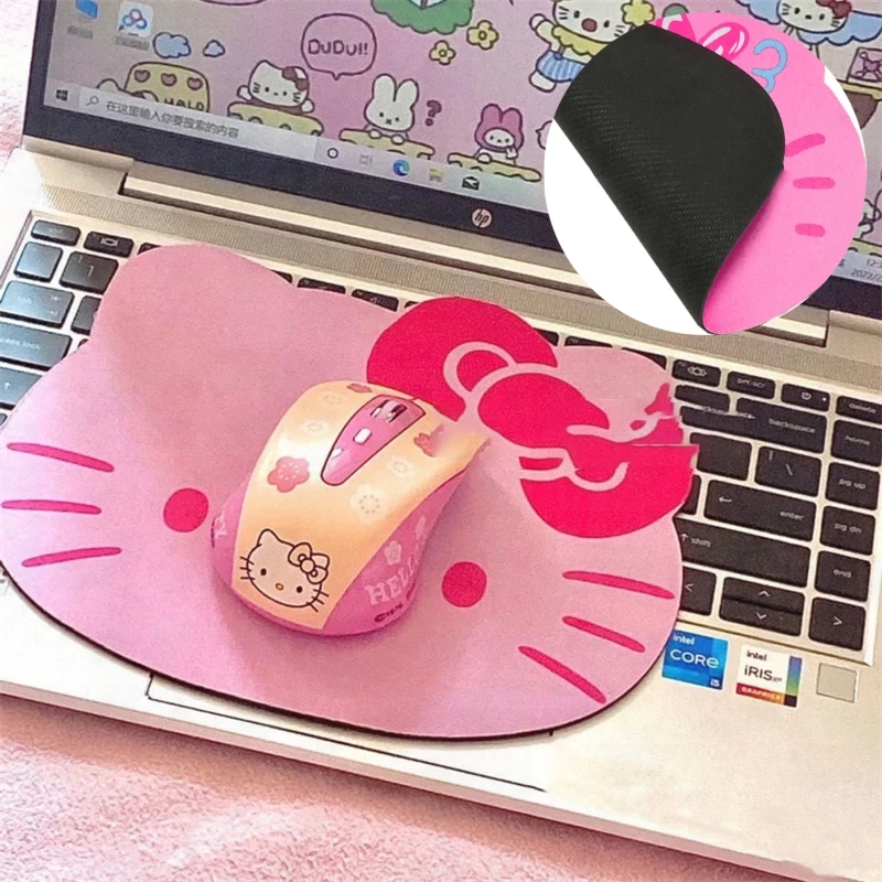 Домашний коврик для мыши Kawaii Hello Kitty, мультяшный милый Sanrioed Kt Cat, силиконовый игровой компьютер, офисный коврик для мыши, подарок для девочек и мальчиков