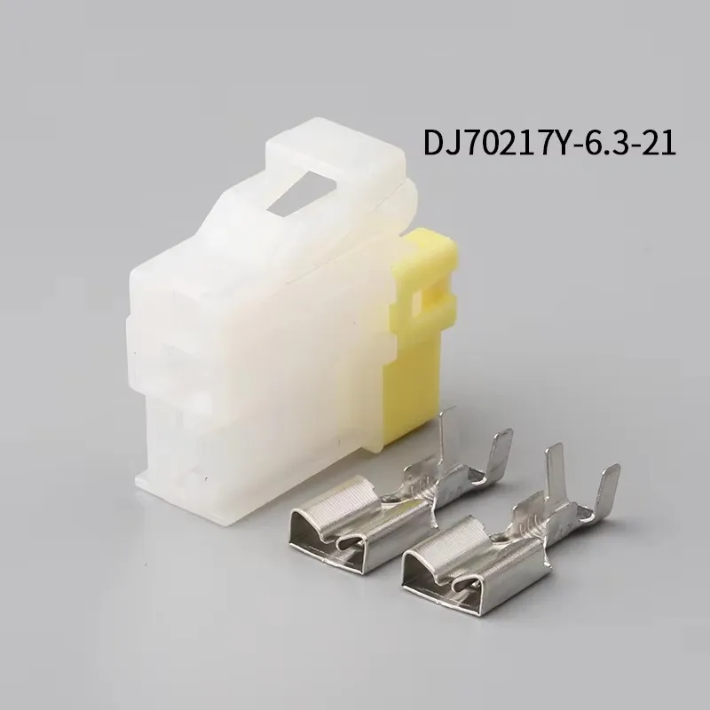 1 sets2 pin  male female white plastic adapter cable auto connector 7122/7123-6020 loudspeaker plug for car DJ70217Y-6.3-11/21