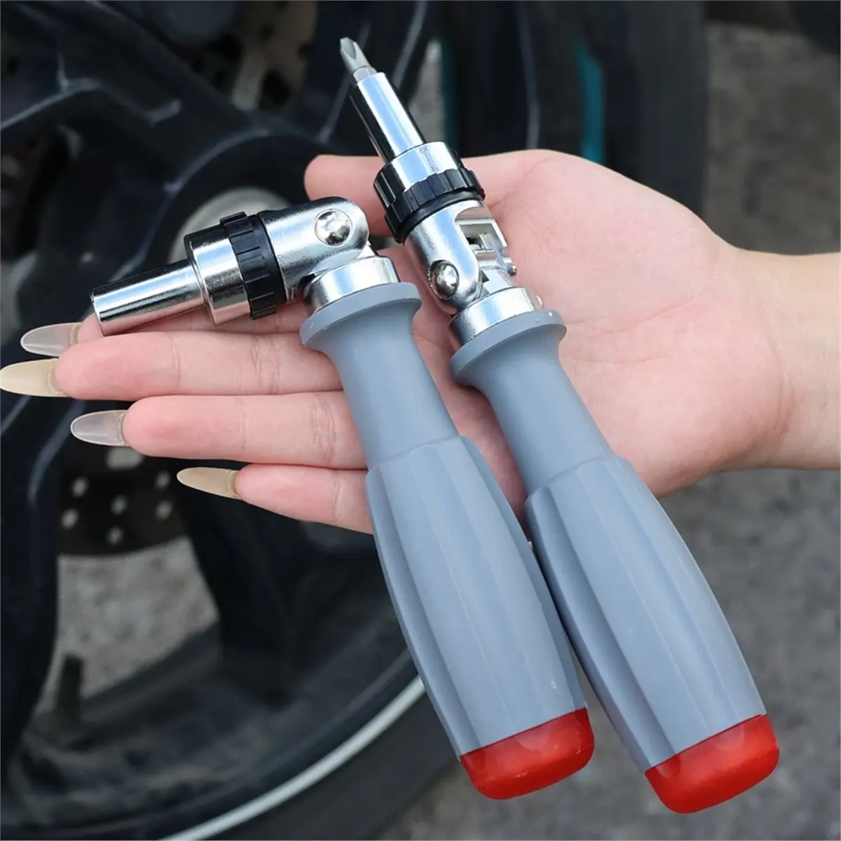 Reliable- Ratchet Screwdriver Sets Magnetic Screw Driver Bits Two-Way Telescopic Adjustment Forward Reverse Repair Hand Tools
