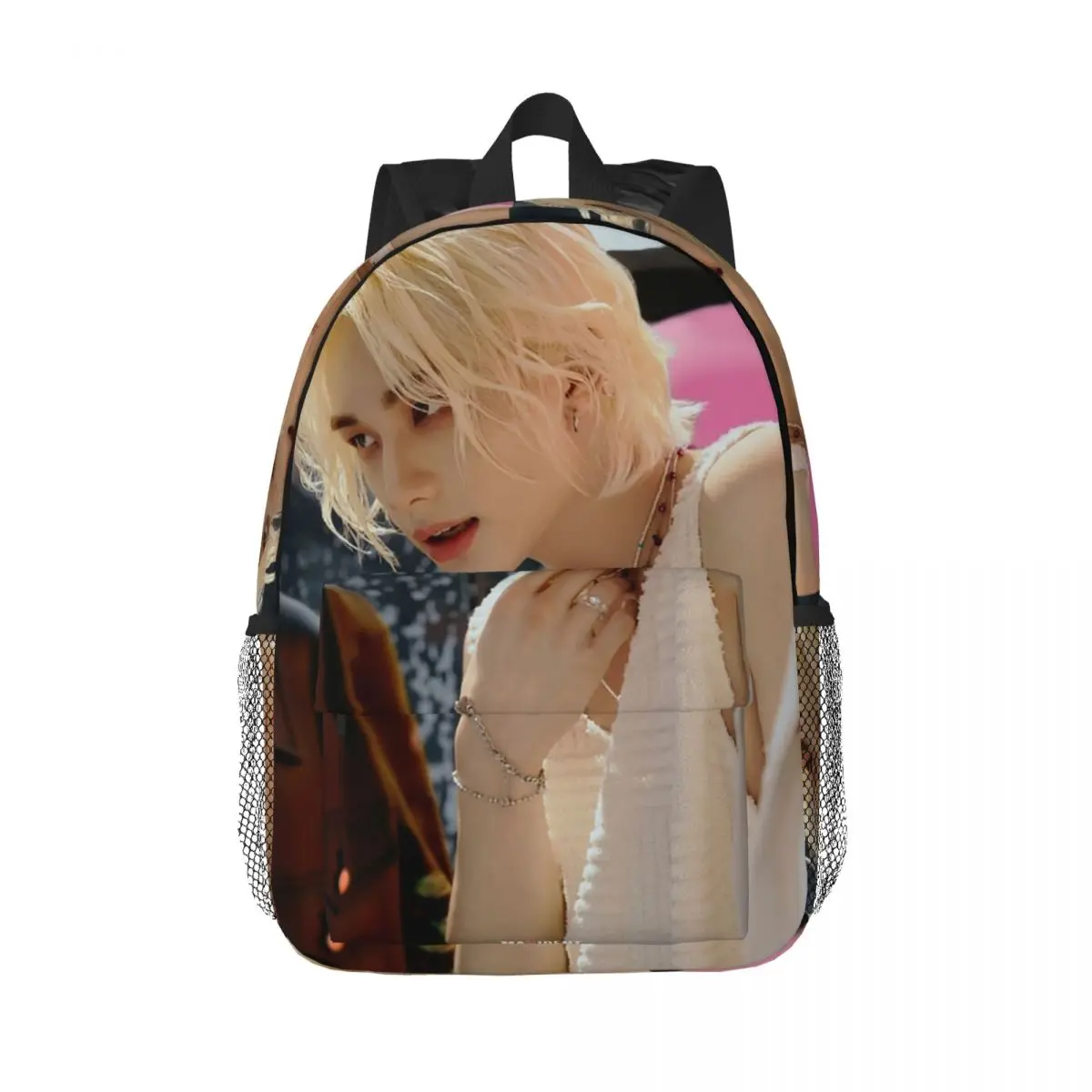 Stray Kids Hyunjin Backpack Student Boys Girls BookBag Kids School