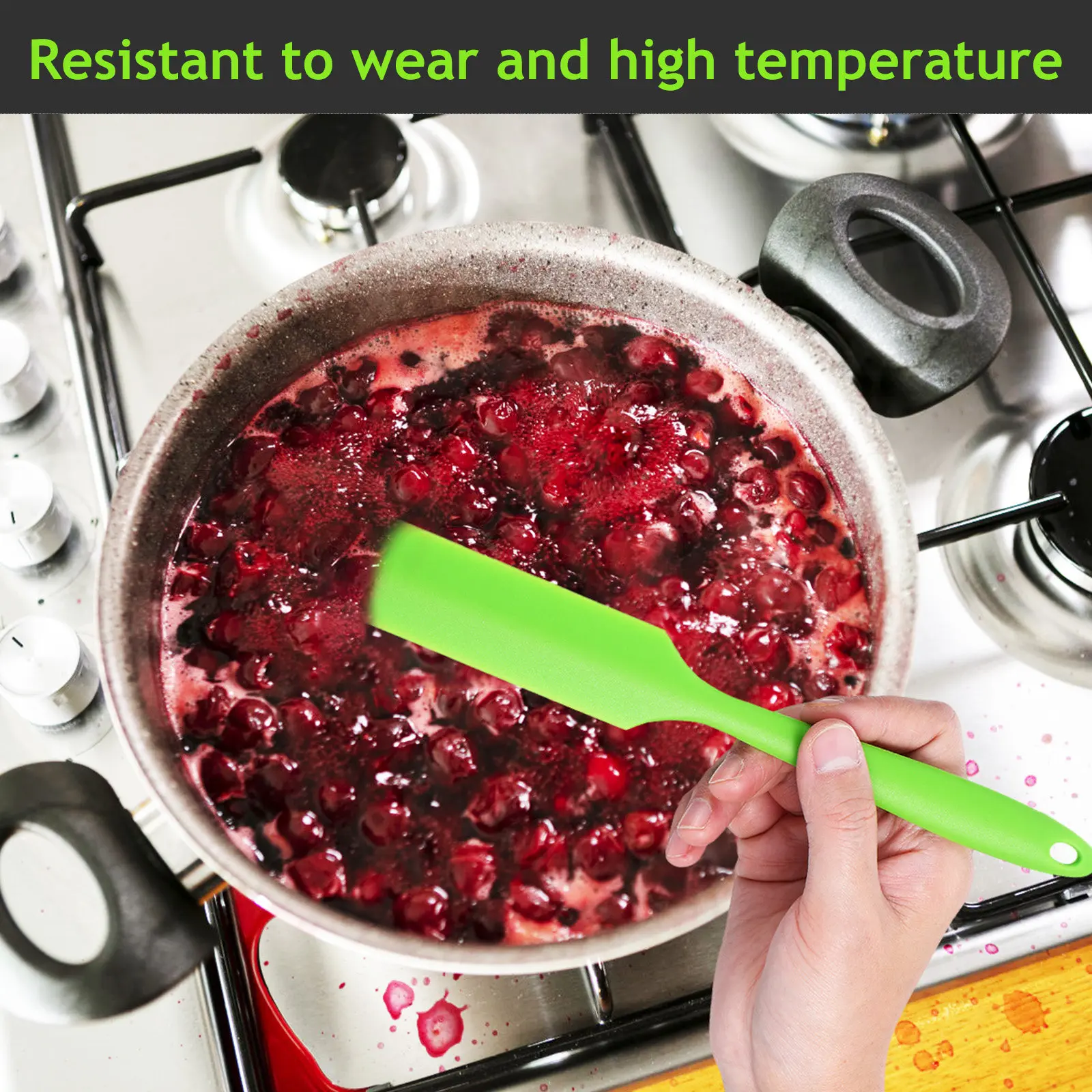 

Силиконовая лопатка для банок, 1 шт., длинная, тонкая, толстая, термостойкая, с удобной ручкой, для кухни, выпечки, крема, теста, скребок для теста, инструмент