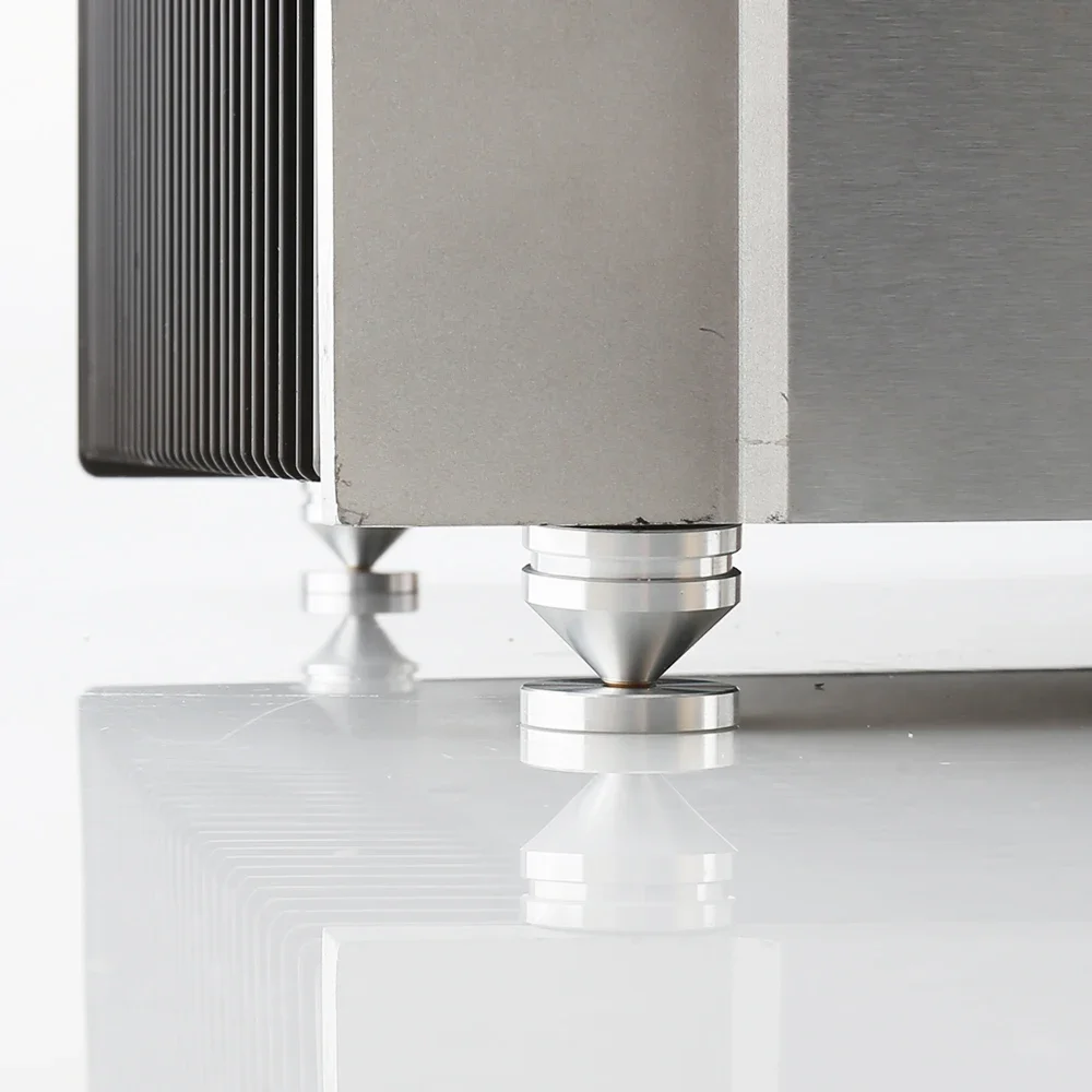 4/8 conjuntos de metal liga alumínio alta fidelidade alto-falante suporte pés almofada pé picos cone piso pé suporte prego m23 * 20mm