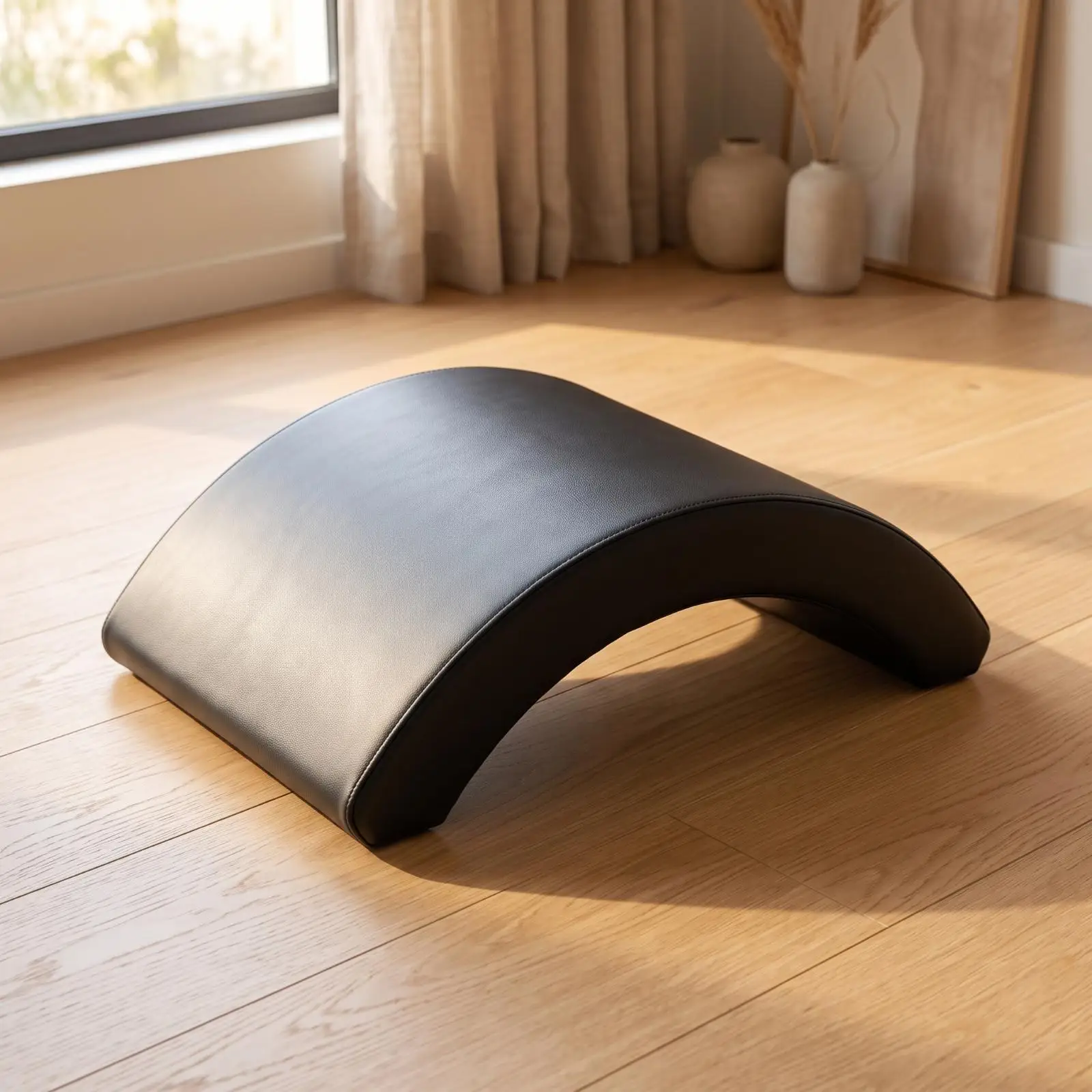 Pilates Spine Training Bed Upholstered Curved Barrel for Daily Physical Conditioning Flexibility and Core Strength Workout