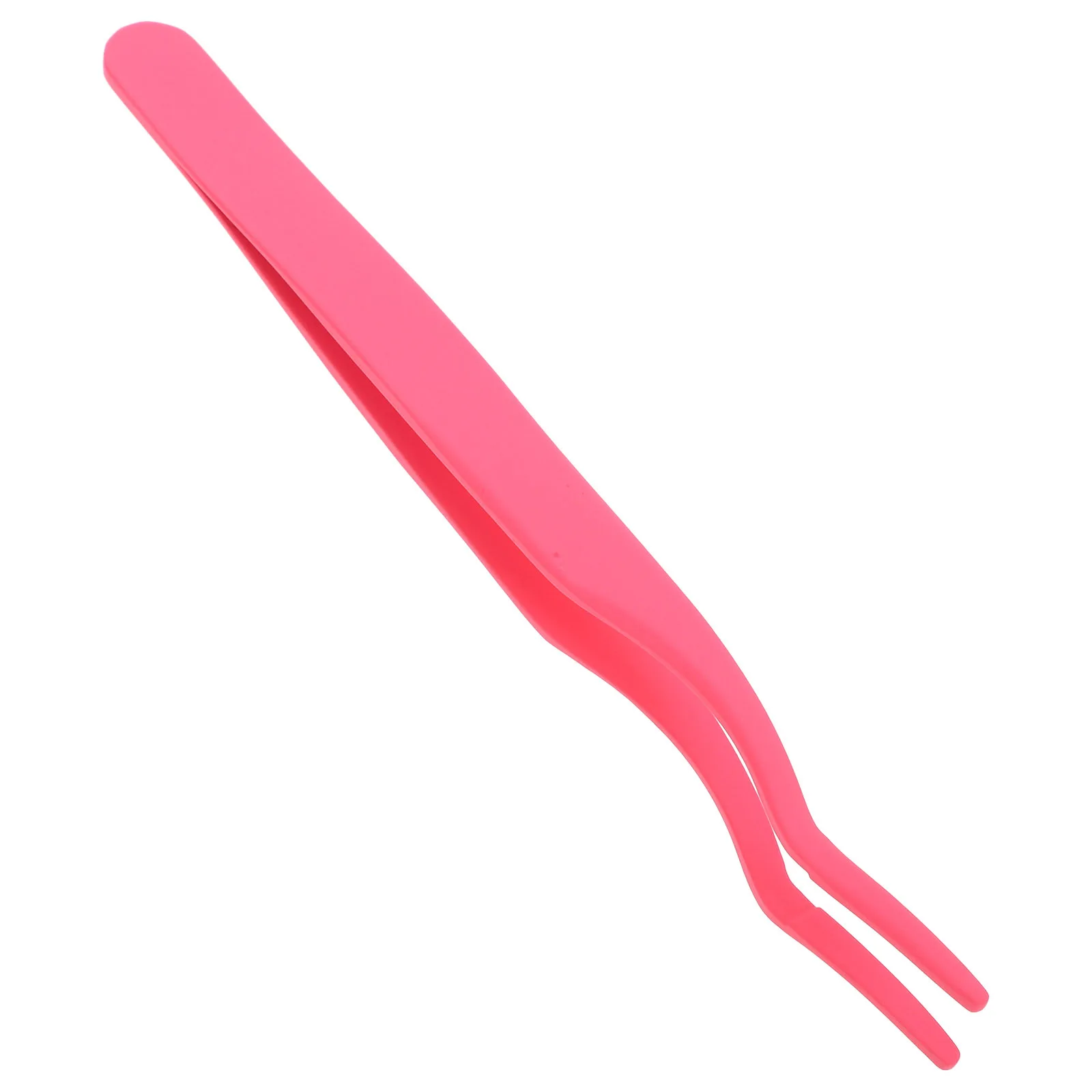Pęseta do sztucznych rzęs ze stali nierdzewnej, różowa, precyzyjna, lekka, narzędzie do aplikacji rzęs do makijażu, na wesele, scenę, na wieczór.