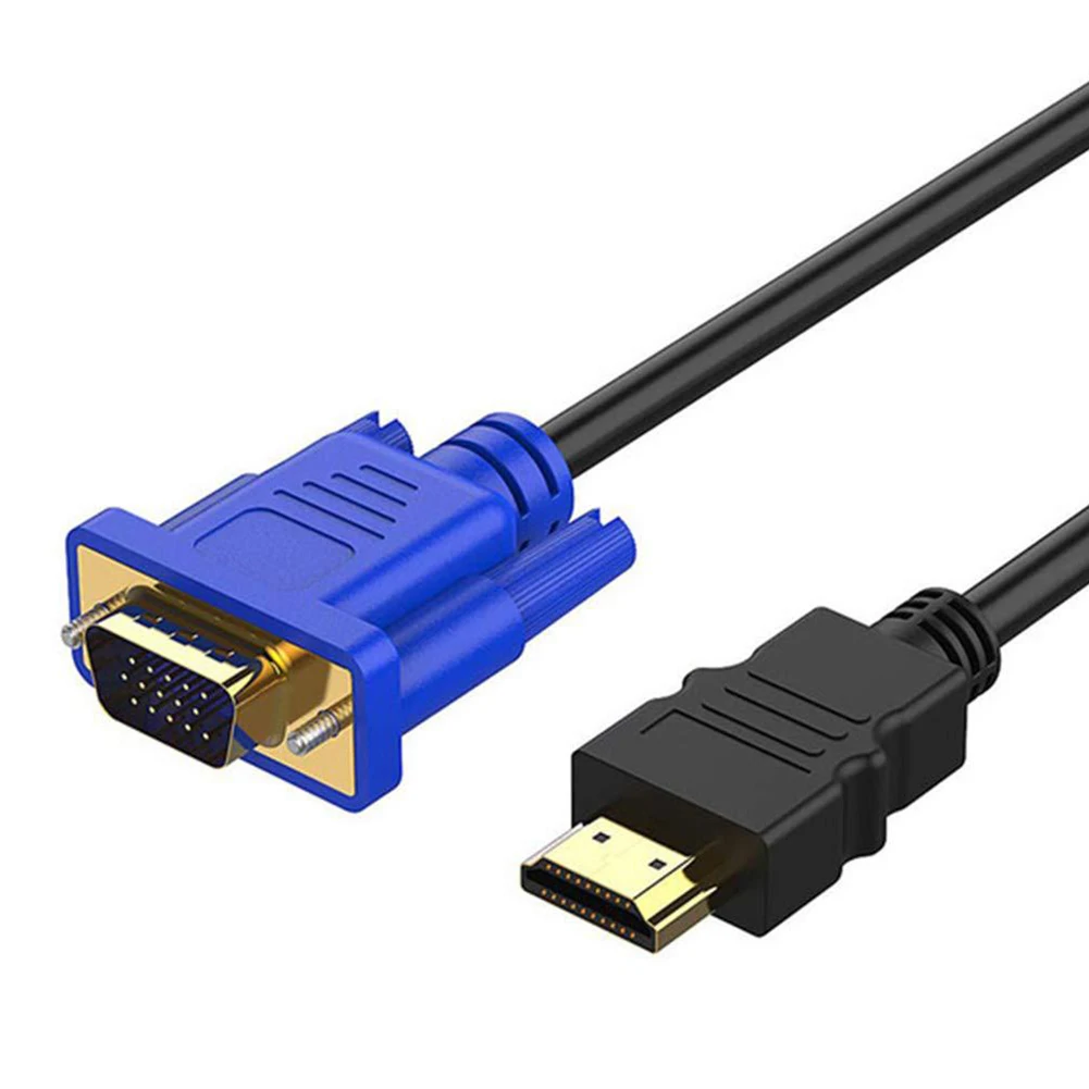 Male to VGA D-Sub Adapter Cable for PC Laptop Desktop Monitor DVD Player Triple Shielded Against and Signal Loss