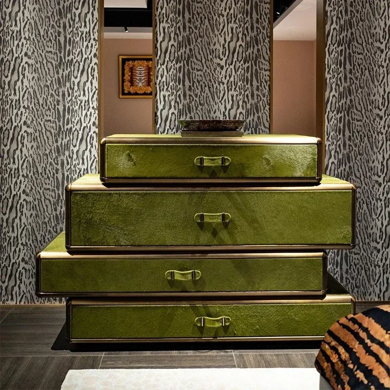 Italian light luxury, porch cabinets, family villas, multi-layer lockers in the living room