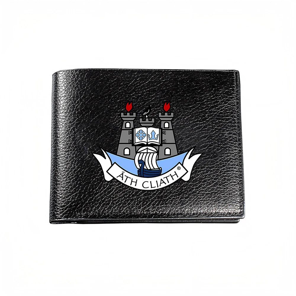 Ath Cliath Castle And Book Design Men S Wallet Card Holder Casual Business Fashion Print Style