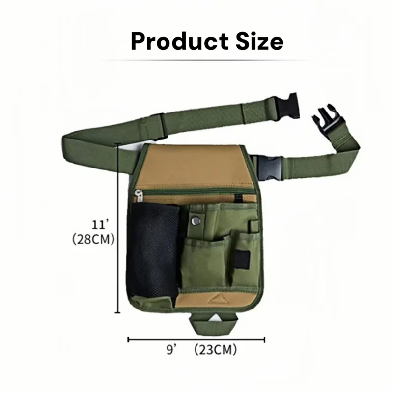 Ceinture à outils en tissu Oxford imperméable, pour ciseaux, Kit d'entretien, sac de matériel multifonctionnel, Portable et réglable pour le travail extérieur, A25F