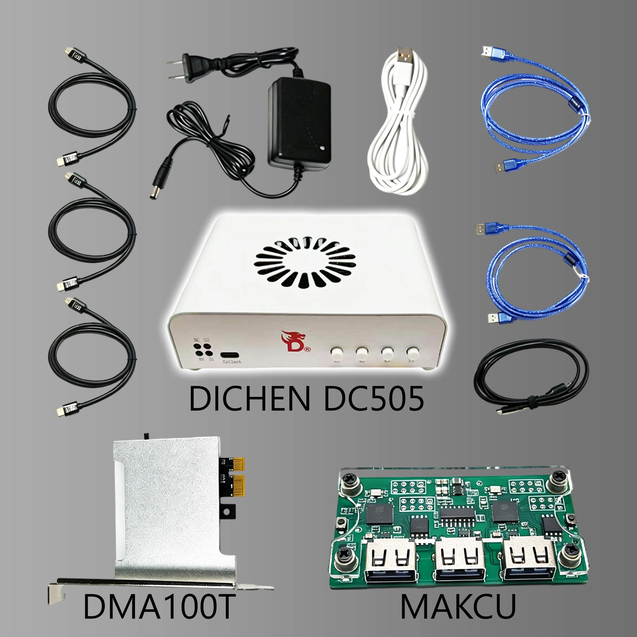DMA 보드 100T/75T MAKCU DICHEN DC505 퓨저 번들 비디오 블렌더 세트 DMA 카드 직접 메모리 액세스