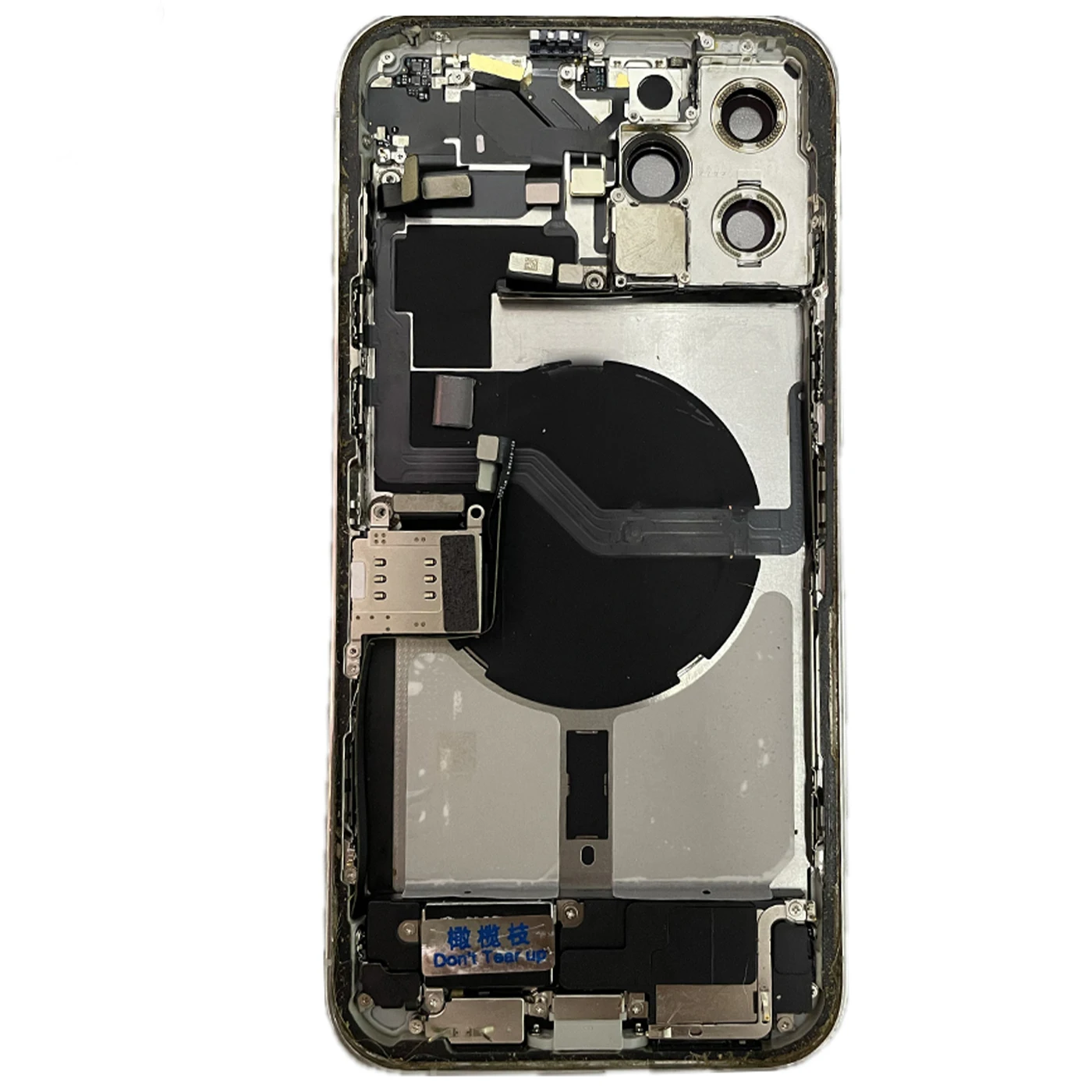 Pełny Zestaw Rozmontowany Środkowy Panel Ramowy Obudowa Tylna iPhone 12 12Pro Max Bez Płyty Głównej z Bezprzewodowym Zestawem i Prezentem — zdjęcie produktu 6