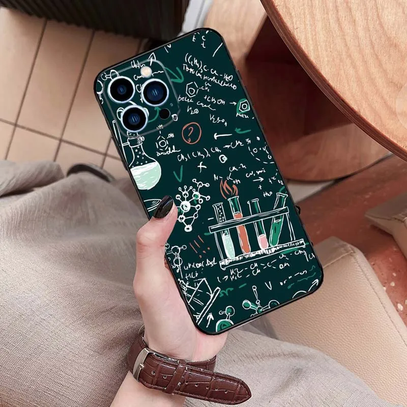 علم الرياضيات الفيزياء صيغ الغطاء الخلفي للقضية فون ، 12 ، 13 ، برو ، ميني ، 11 ، 14 ، 15 ، ماكس ، XS ، X ، XR ، SE ، 2020 ، 2022 ، 7 ، 8 زائد