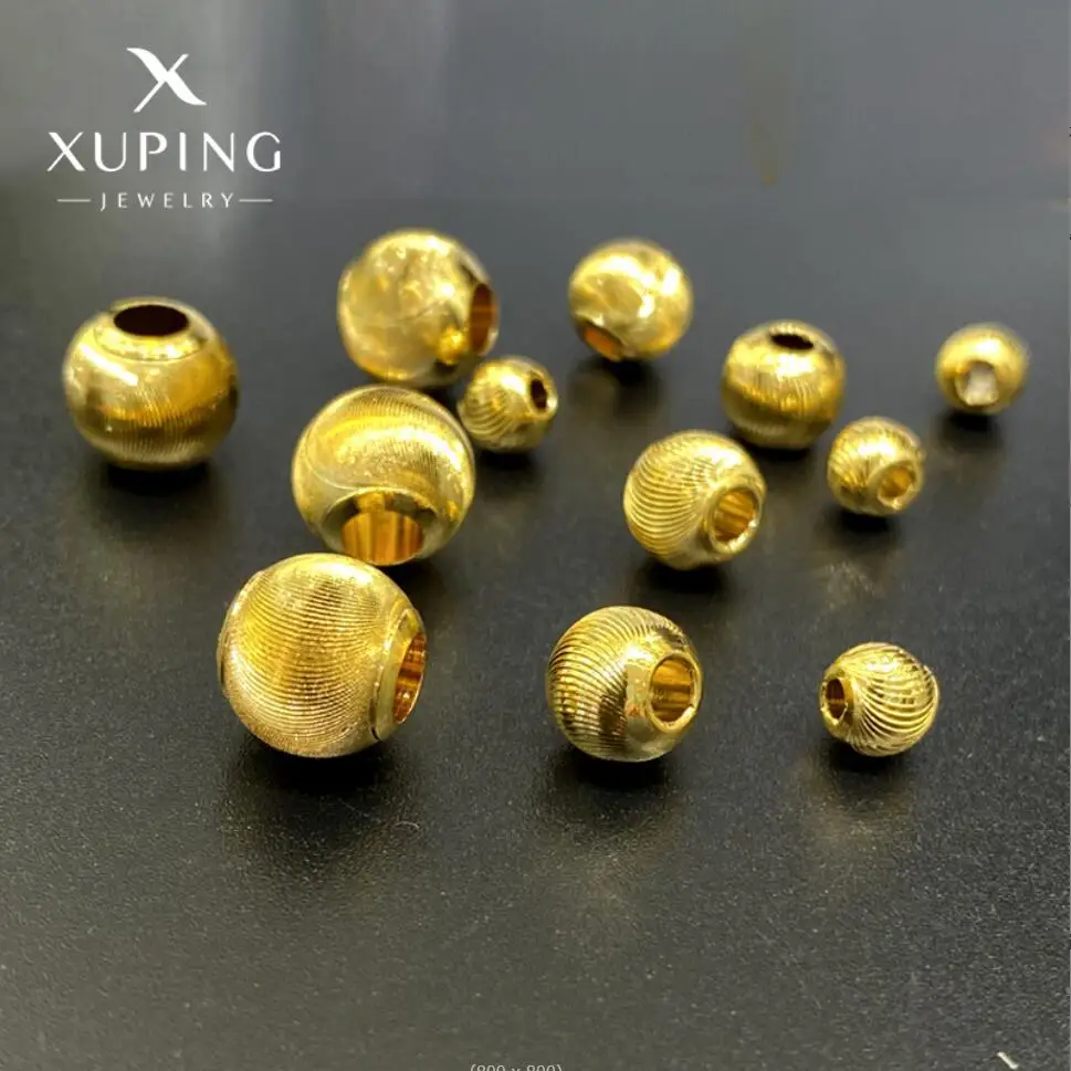 12PCS Gold Plated  Round Spacer Beads For Bracelet Making,Beads Separators,Brass Beads For Jewelry Making,DIY F1732