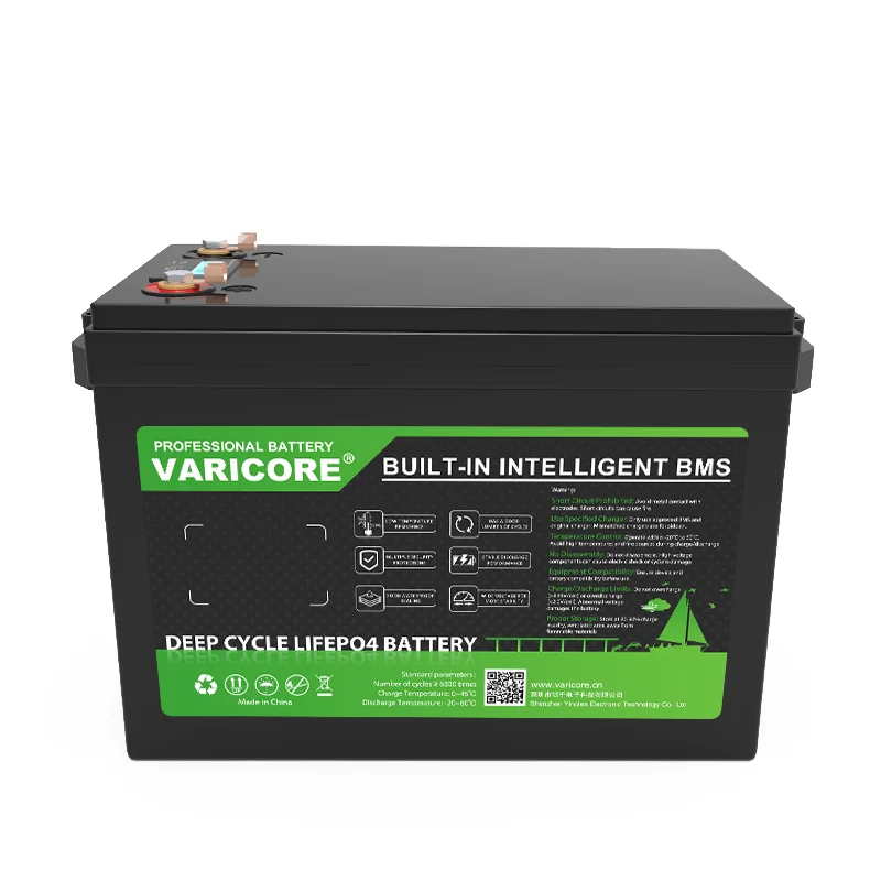 Varicore nova bateria lifepo4 de 8 cordas 24v 100a baterias de isqueiro de carro de fosfato de ferro de lítio acampamento energia solar 29.2v 5a carregador