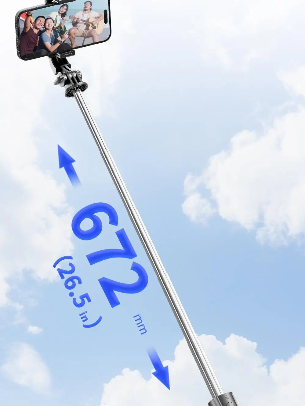Suporte de tripé para bastão de selfie sem fio 360 °   Girevole com controle remoto removível dobrável para transmissão ao vivo do telefone celular do iPhone Tk