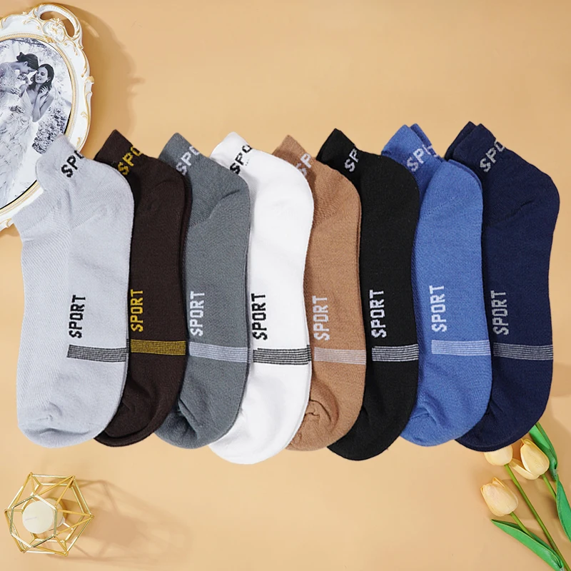 

2 Pairs/Lot Man Short Ankle Socks Sports Casual Fashion Street High Quality Funny Socks Low Tube