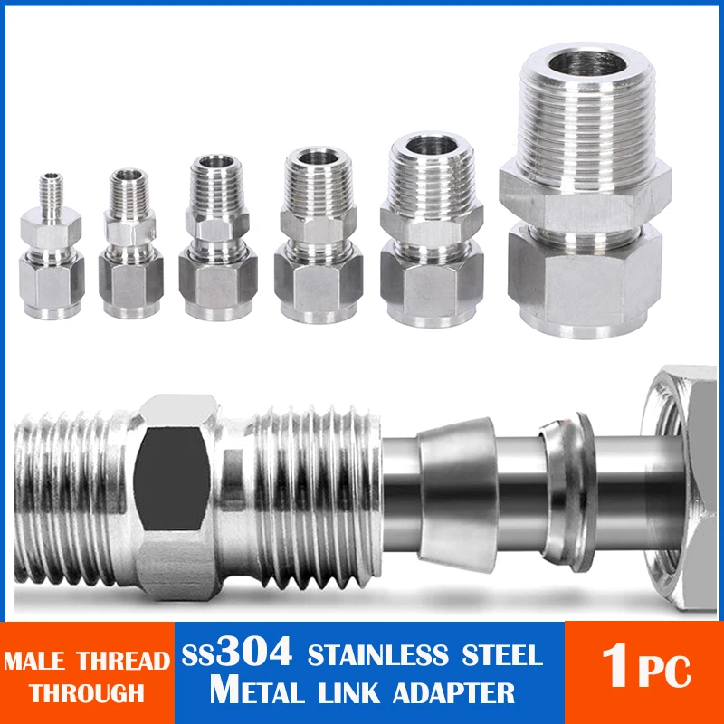 1/8" 3/8" 1/4" 1/2" do 3 4 6 8 10 12 mm OD 304 ze stali nierdzewnej z podwójną tuleją na kartę Gwint BSP Złącze rurowe