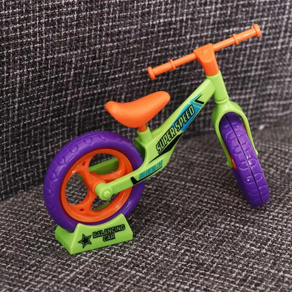 Plastics Assembled Balance Car Ornaments Toy Radish Bike Balance Car Radish Mini Bike Toy Professional Sport Game