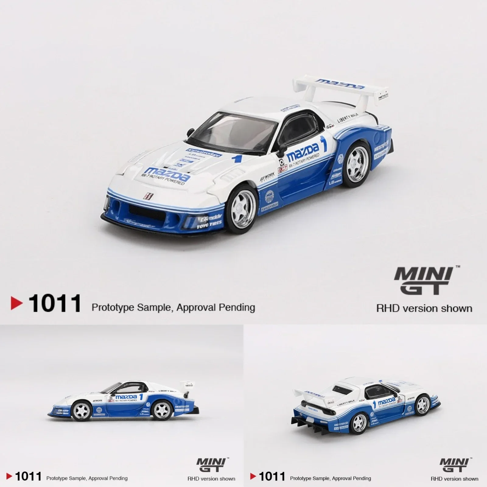 

В наличии MINIGT 1011 MAZDA RX7 1:64 FD3S LB Super Silhouette IMSA, литая под давлением модель автомобиля, коллекция игрушек