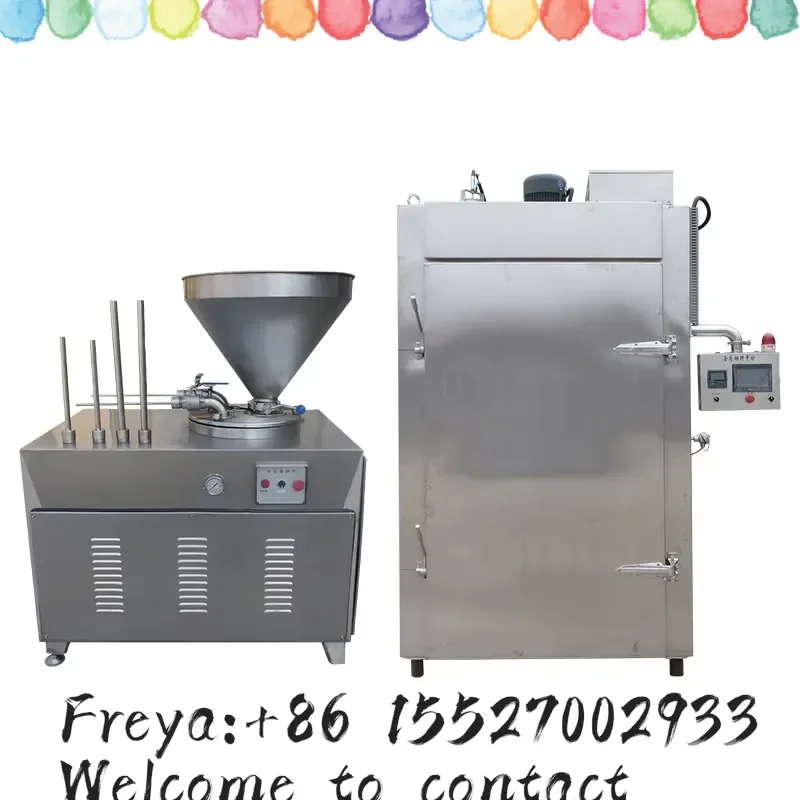 High Quality Engine Sausage Production Line for Chicken Ham Processing Sausage Smoker High Productivity 50~1000kg/h Capacity