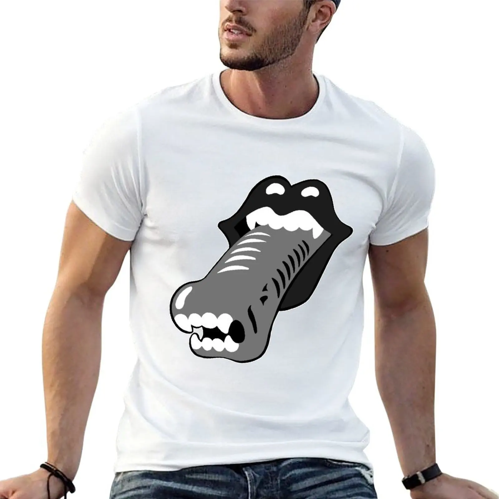 

Alien Lips T-Shirt cotton t shirt pack anime t shirts for man cotton t shirts high quality T-shirt