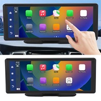10.26 Inch Portable Car Stereo for Carplay for Android Auto Support Mirror Link Bluetooth 5.0 Wireless Car Touch Screen Radio