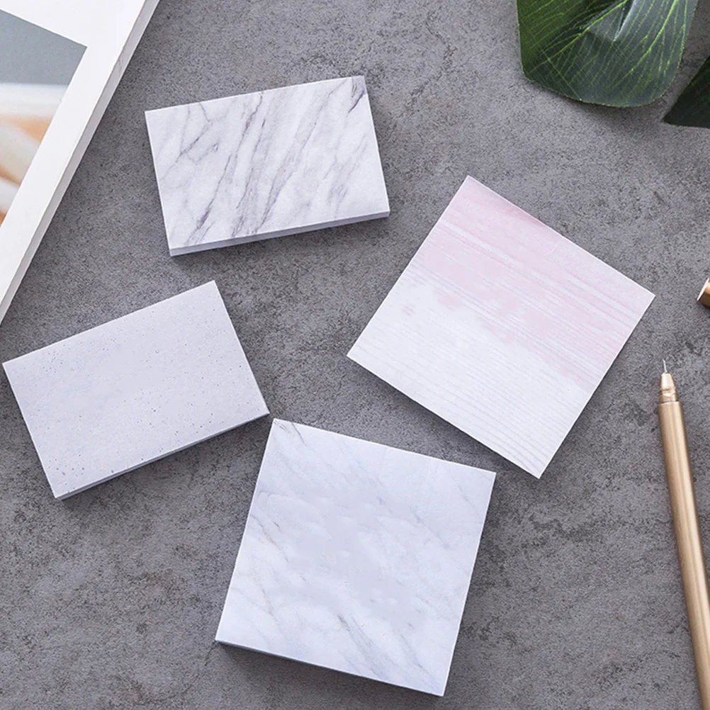 

12pcs Marble Pads Creative Adhesive Notes For Office Sticky Reminder Notes Self-Adhesive Notepads
