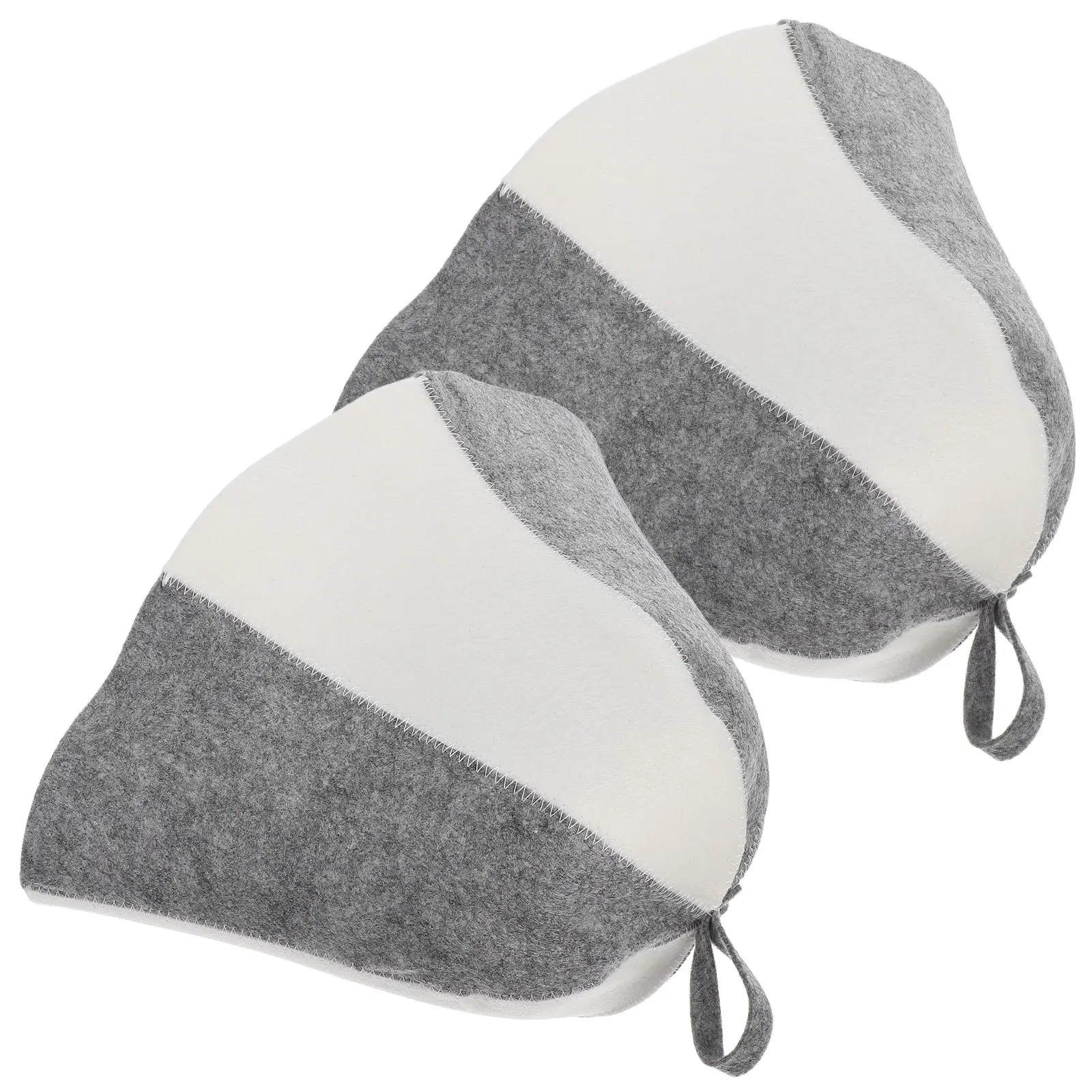 2Pcs Premium Felt Sauna Hat for Bathing Steaming Moisture Wicking Heat Resistant Comfortable Sauna Cap Household Spa Essential