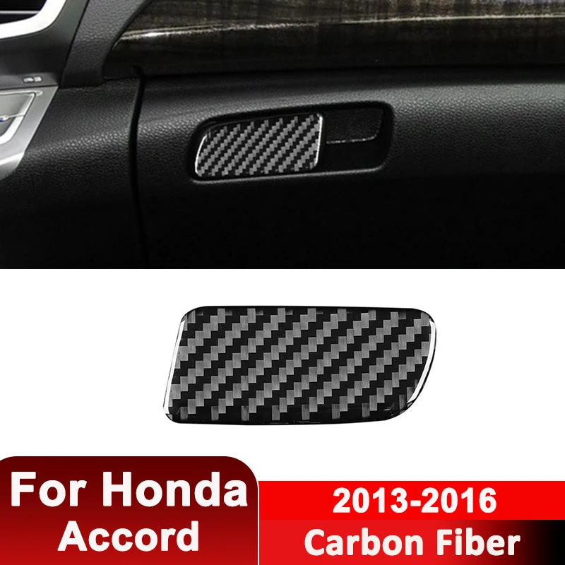 

For Honda Accord 2013-2016 Carbon Fiber Car Co-Pilot Storage Box Switch Panel Decorative Sticker Auto Interior Accessories