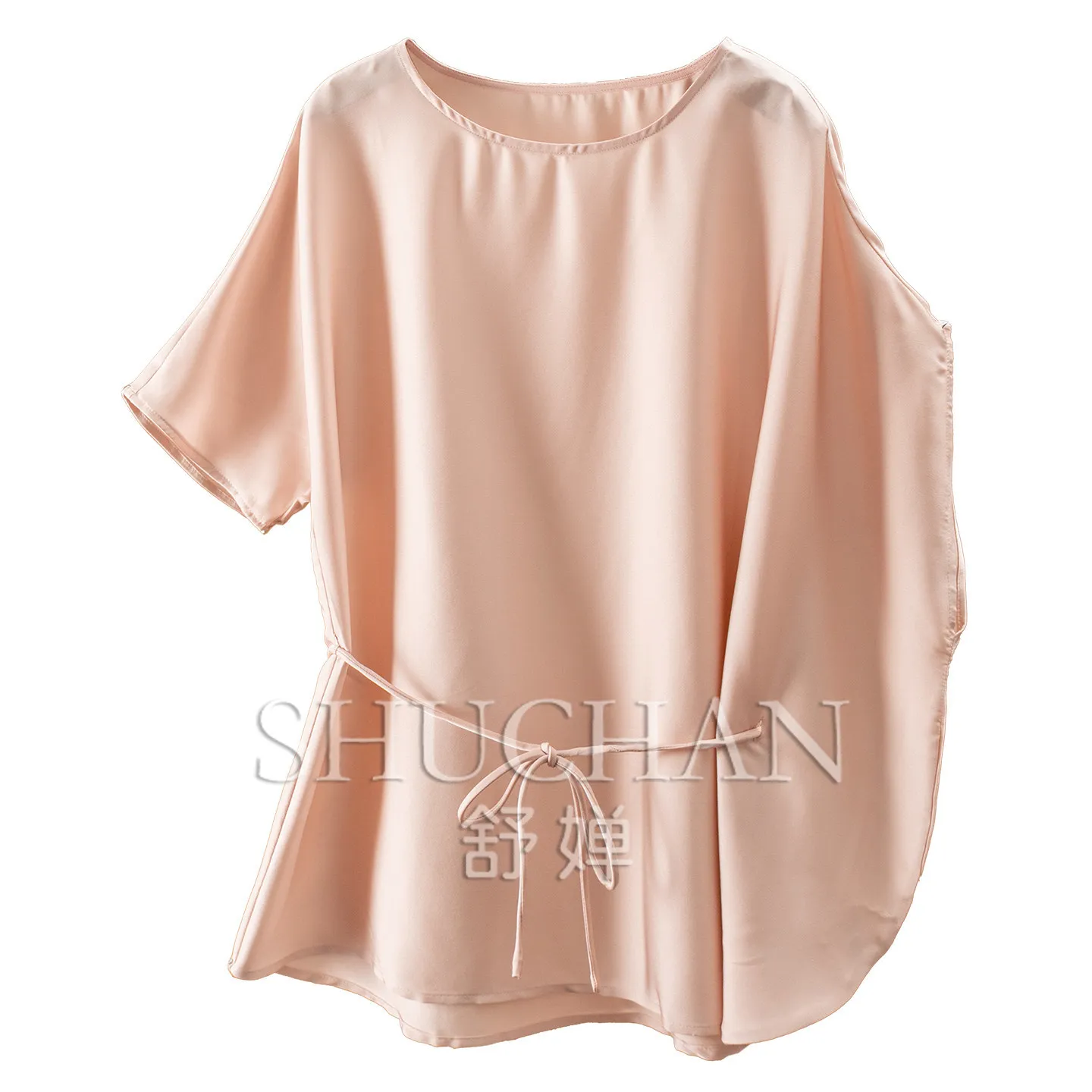

Light Luxury Quality 92% Natural Silk Asymmetrical Waist Shirt Women's 57J5 Blouse Summer Fashion Top New 2026