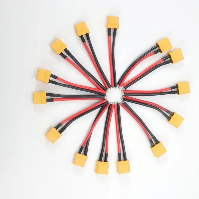 7Pcs XT90 Male/Female Plug Battery Parallel Connector with Silicone Flexible Wire 14AWG 10CM for RC LiPo Motor
