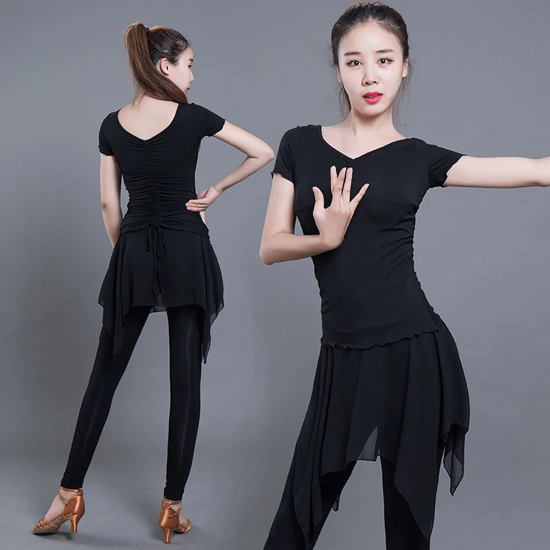 Dance training clothes Latin dance clothes for women adult slim new suit short sexy Modern dance