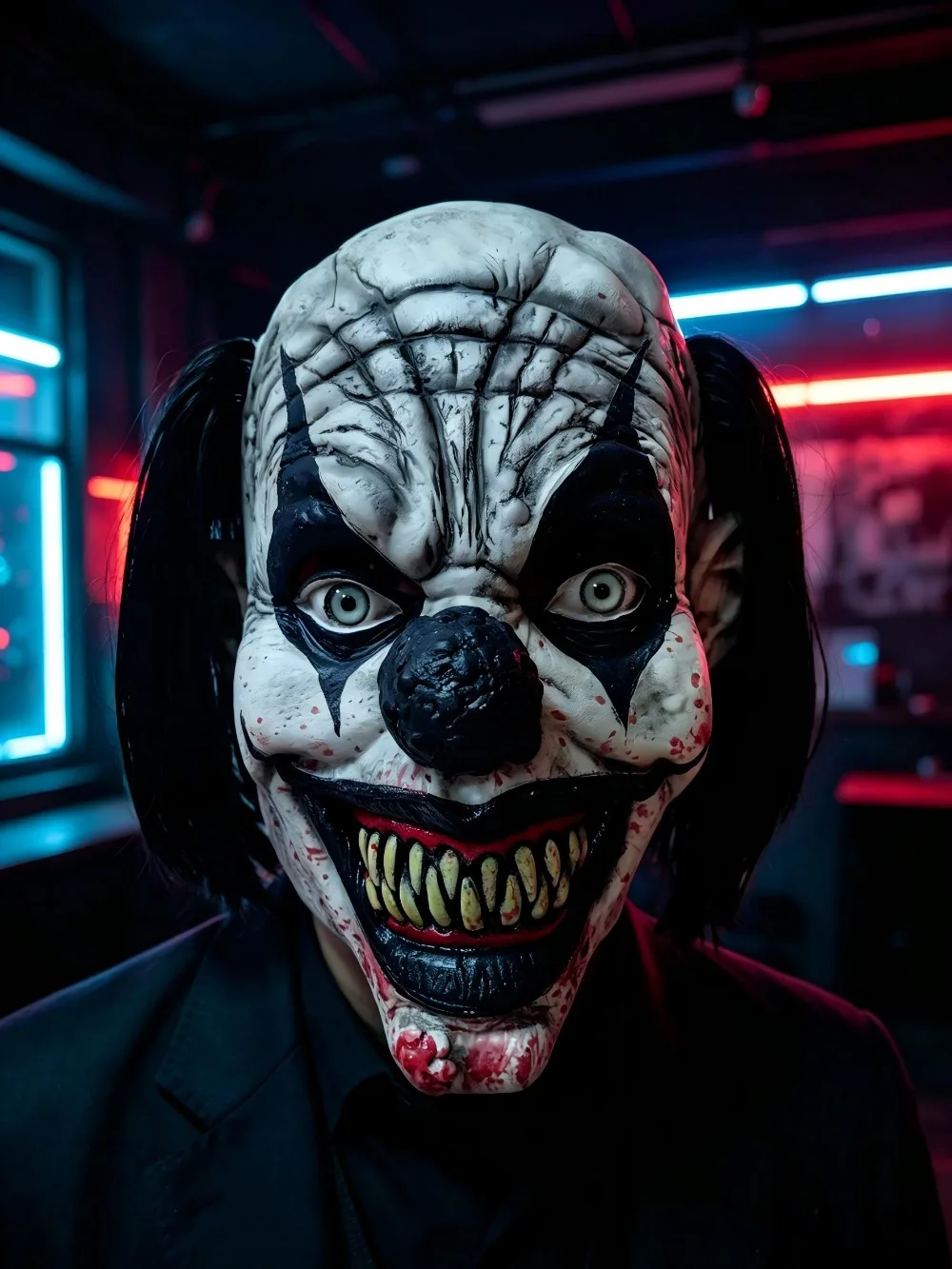 Clown Costume Mask for Halloween Masquerade Cosplay Latex Scary Joker Mask Fun Party Evil Face Halloween Creepy Mask