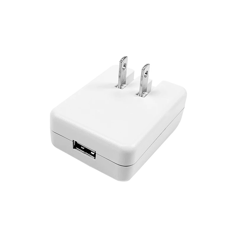 

5V 2.1A Flat USB Wall Charger Retractable Power Adapter 10.5W Charging Block for iPhone iPad Samsung Tablet Kindle White