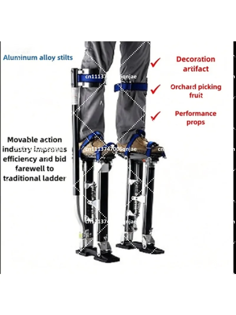 Adjustable Walking Ladder 38-60CM Aluminum Alloy Folding Horse Stool Telescopic Stilt Bracket Multifunctional Construction Tool