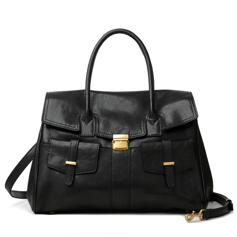 

Luxury Shoulder Bag For Women Large Capacity Vintage Tote Bag Top Handle Design, Multi-pocket Underarm Bag Casual Crossbody Bag