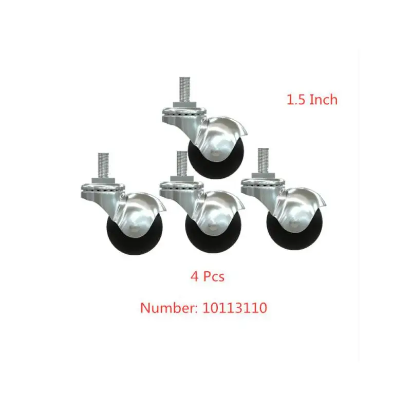 

4 Packs 1.5 Inch M10 Caster Screw Rod Ball Universal Wheel Sofa Table Chair Furniture Pulley