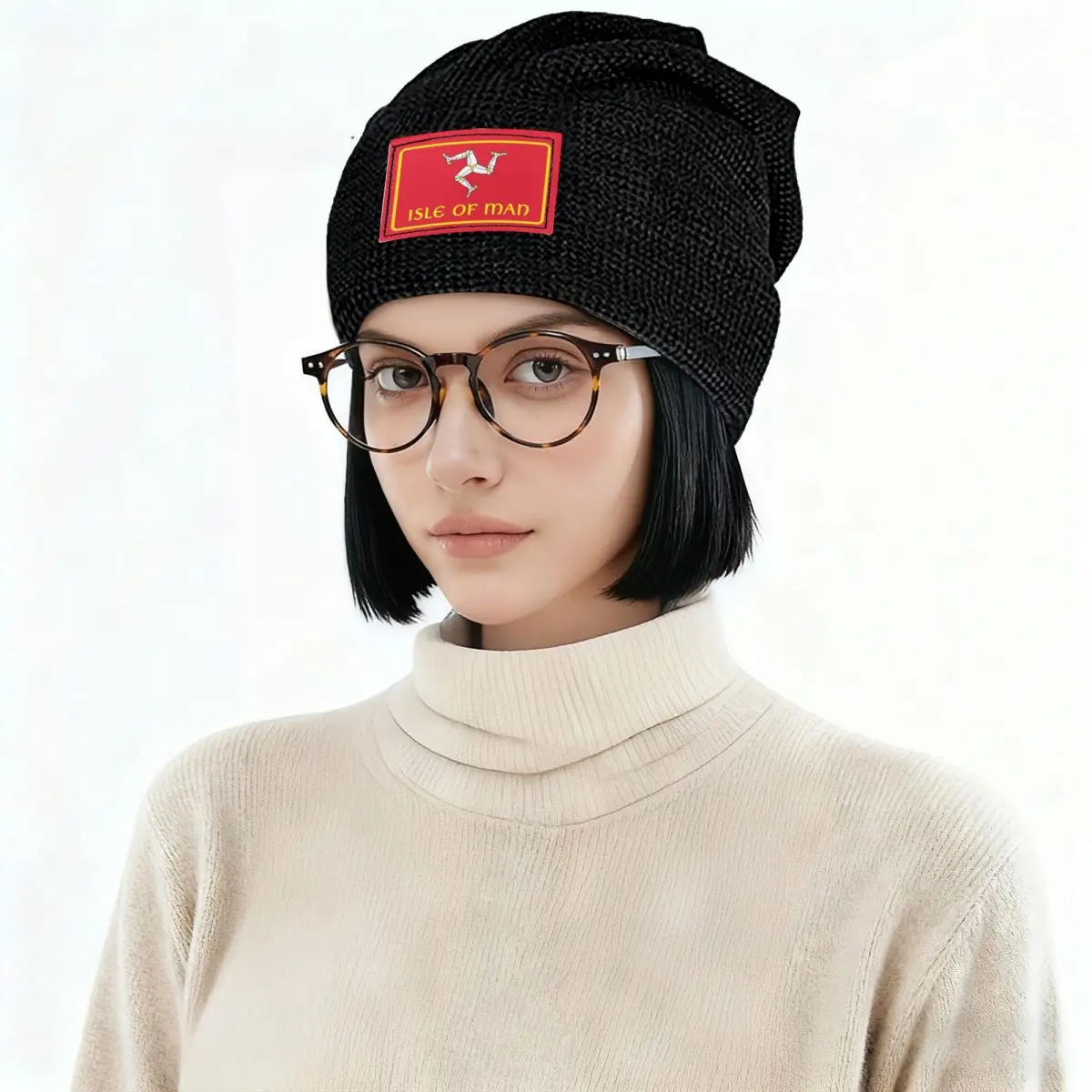 Isle Of Man Motorcycle Racing Warm Fleece-Lined Cap Fashion Bonnet Hat Autumn Winter Outdoor Beanies Hats for Unisex Adult