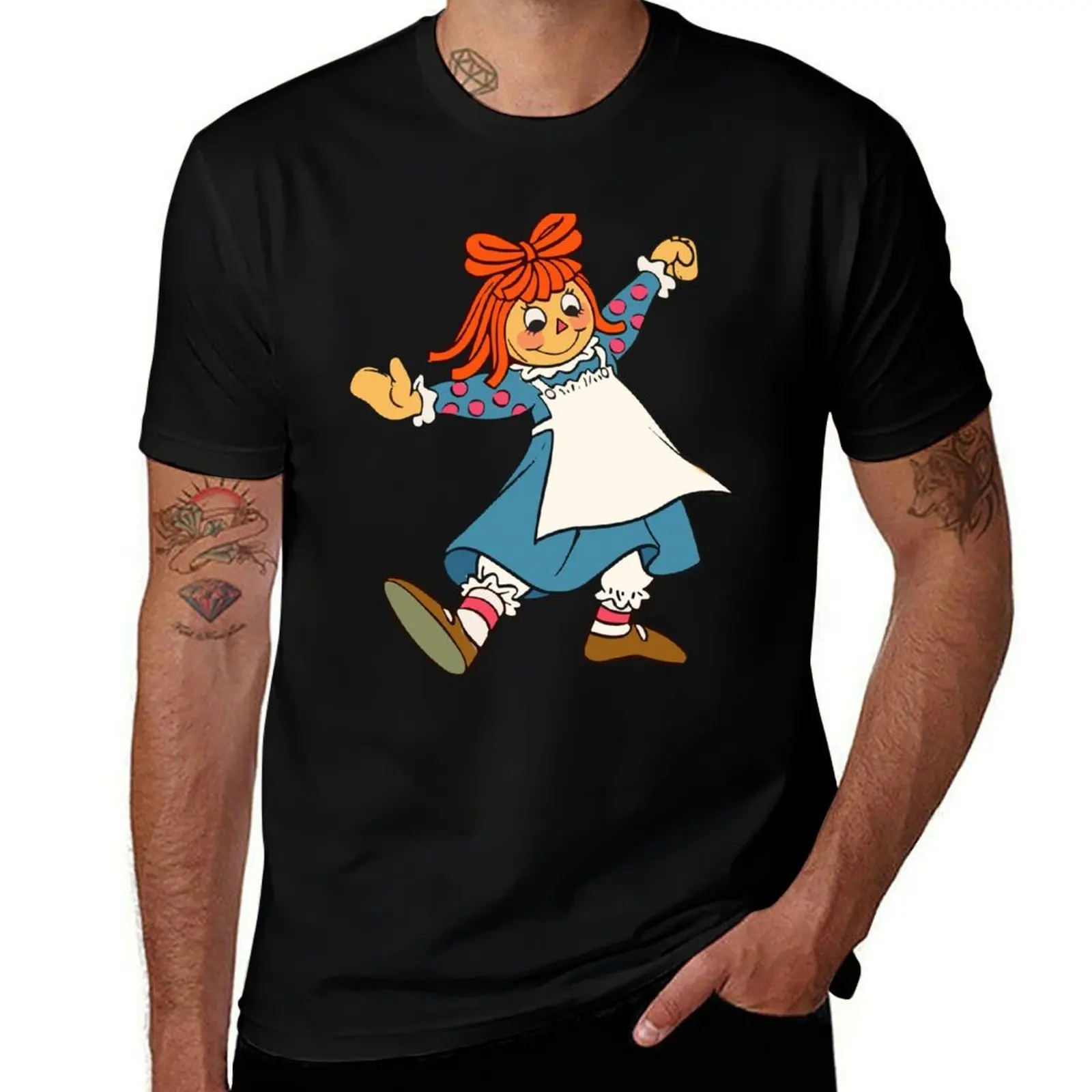

Футболка с рисунком raggedy Ann and raggedy and raggedy, футболки с принтами, графические футболки для мужчин, футболка