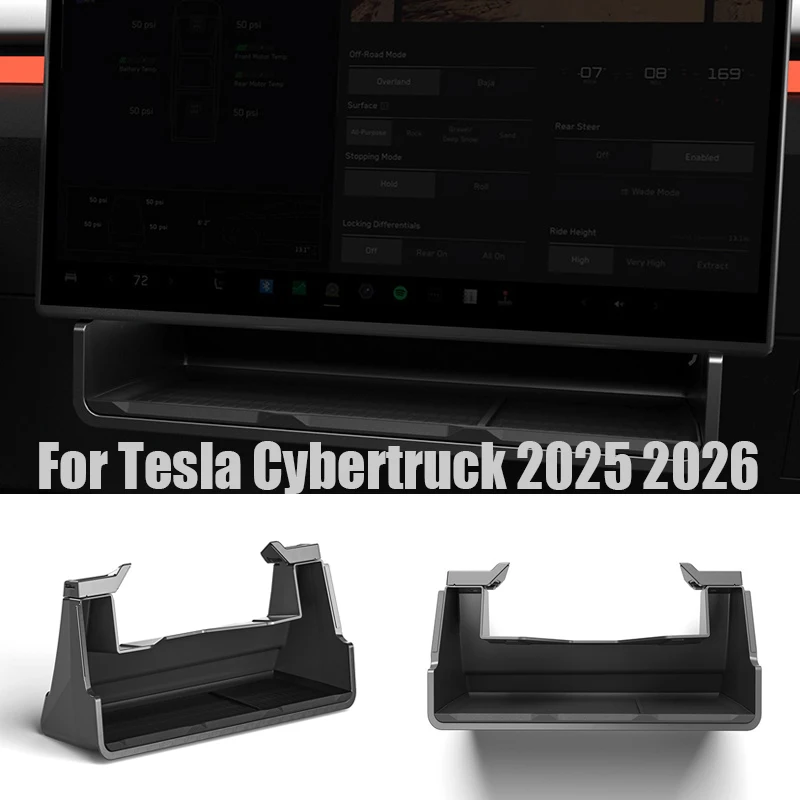 

For Tesla Cybertruck 2025 2026 Car Storage Box Hidden Storage Organizer Case Tray Under The Central Control Screen Accessories