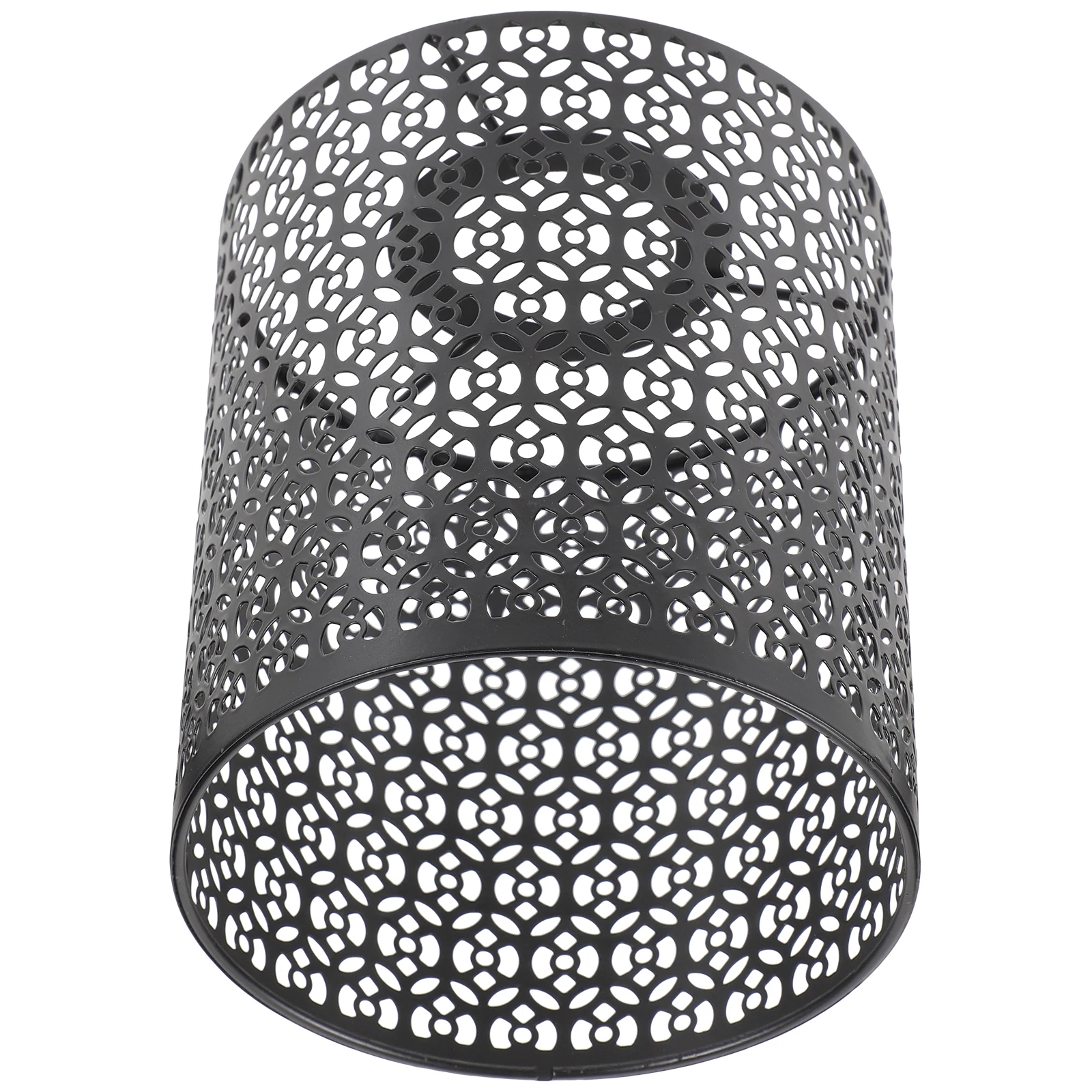 

Cylindrical Lampshade 120x135 Hollow Iron Cover Vintage Carving Guard Pendant Light Shade Metal Cage Decorative Hanging Lamp