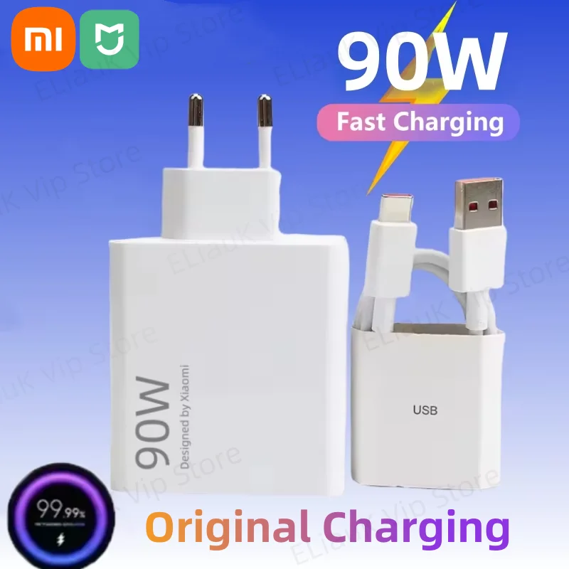 Xiaomi Original 90W Charger Fast Efficient Charging Wall Power Adapter 1/1.5/2 M 6A TypeC Cable For Mi 15 14Ultra Pro POCO X7 X6