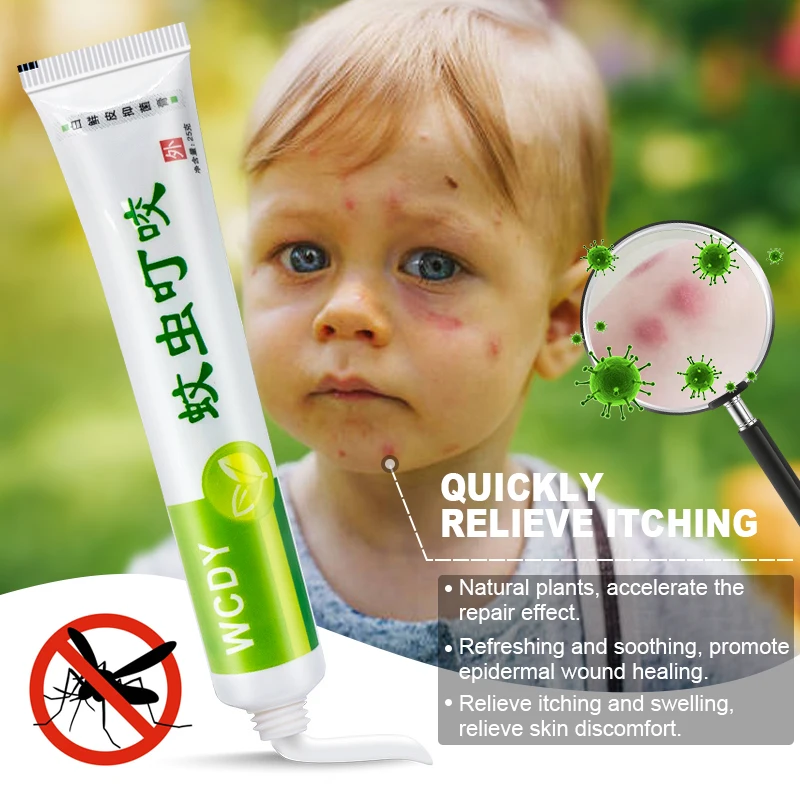 

1pcs Mosquito Bite Cream Detumescence Anti-itch Cooling Cream Repair Allergic Skin Rash Outdoor Must-have Herbal Mint Balm S003