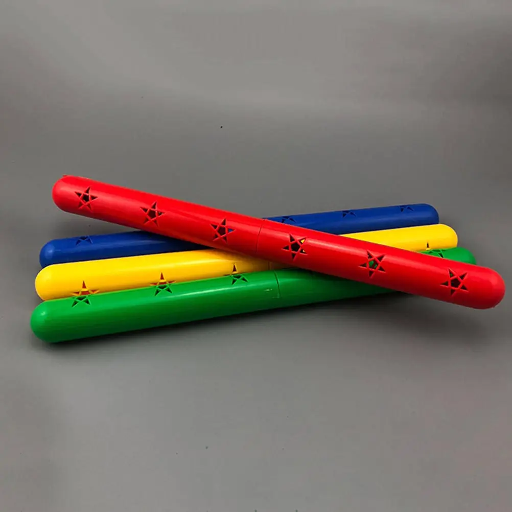 3Pcs Relay Sticks for Kids Lightweight Running Sports Game Gymnastics Wand Bright Eye-Catching Design Smooth Rolled Edge 25Cm