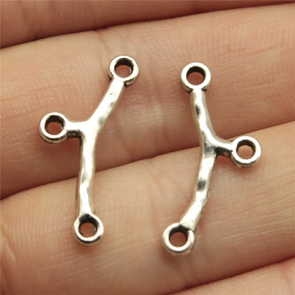 WYSIWYG 10pcs 24x10mm Branch Charm Pendants For Jewelry Making Branch Connector Pendants Charm Branch Connector