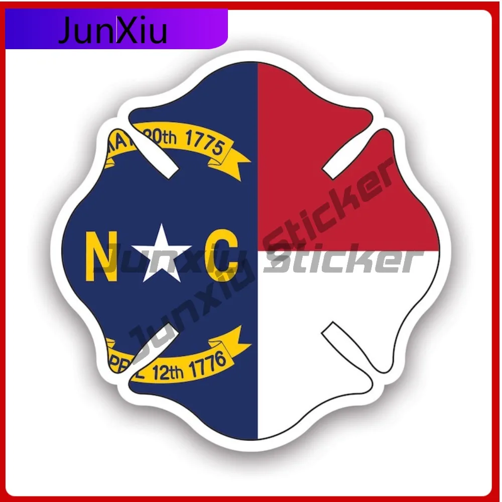 

North Carolina State Maltese Cross Shaped Cool Car Waterproof Vinyl Decal For Letter Boxe Outdoor Outdoor Fun Creative Sticker