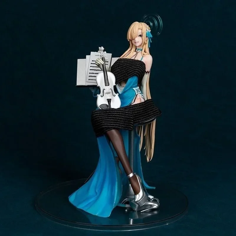 25CM Gra Blue Archive Asuna Figurka Akcji w Pozycji Siedzącej Piękna Dziewczyna Model PVC Statua Zabawka Dekoracja Biurka Kolekcja Prezent
