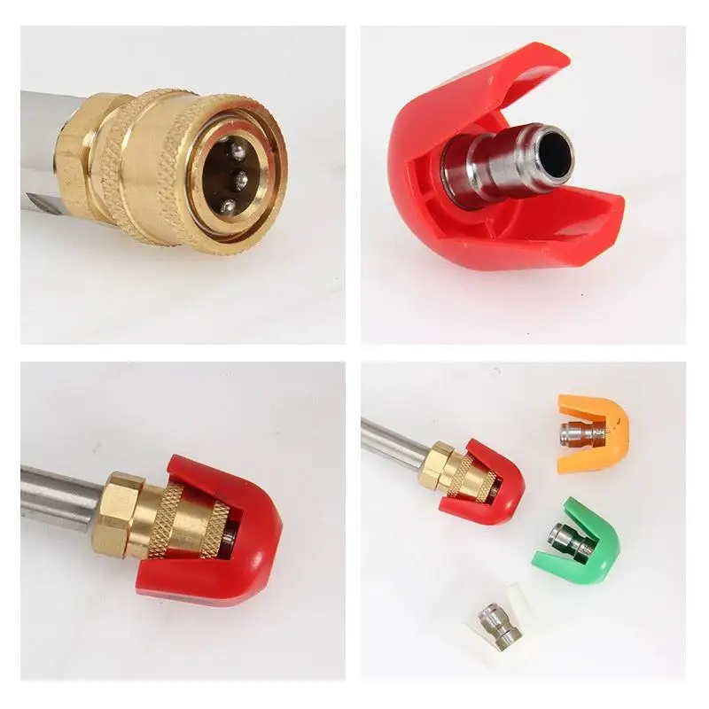 High Pressure Car Wash Nozzle Water Gun Head Quick Connector Rotary Spray Nozzle Car Wash Accessories for Cleaning Machine