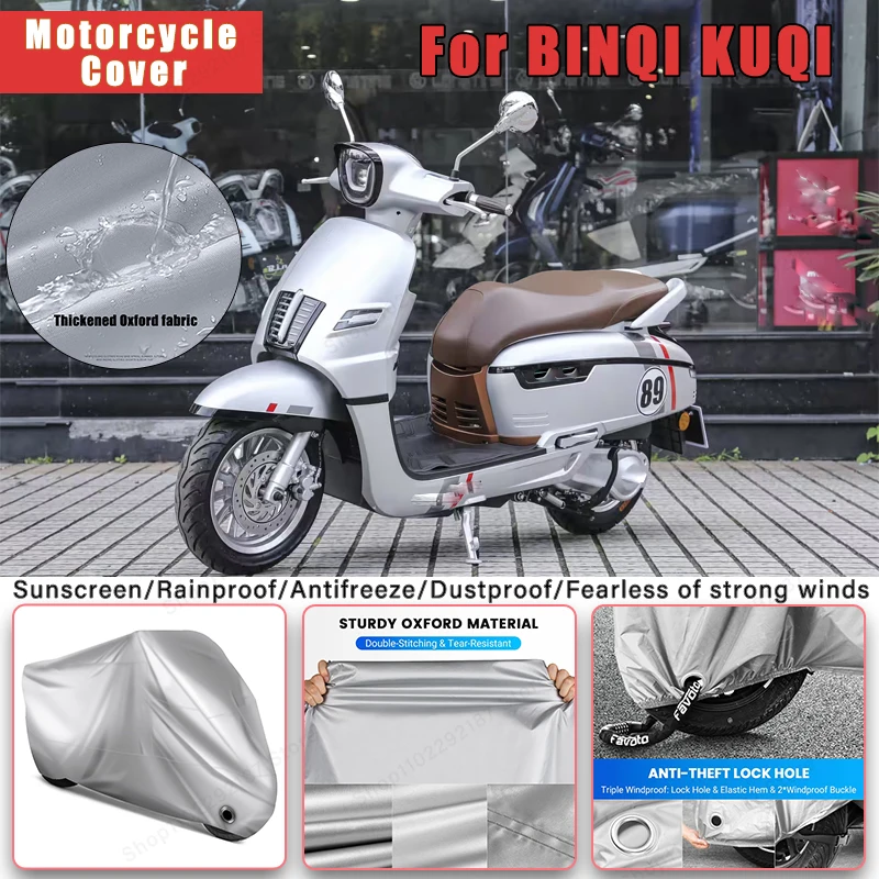 

For BINQI KUQI No Ear Motorcycle Cover - Outdoor Full Body Protection, Waterproof Dustproof Sunscreen Moto Accessories