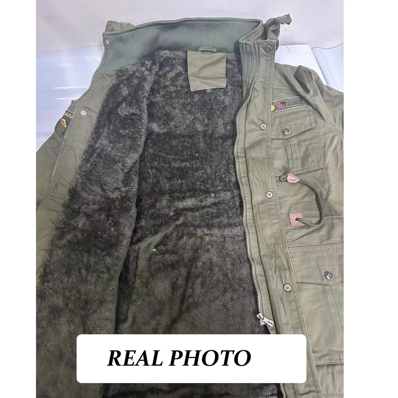 Dimusi-Casaco de inverno masculino com forro removível, jaquetas militares de algodão, parka térmica, roupa de trabalho, masculino