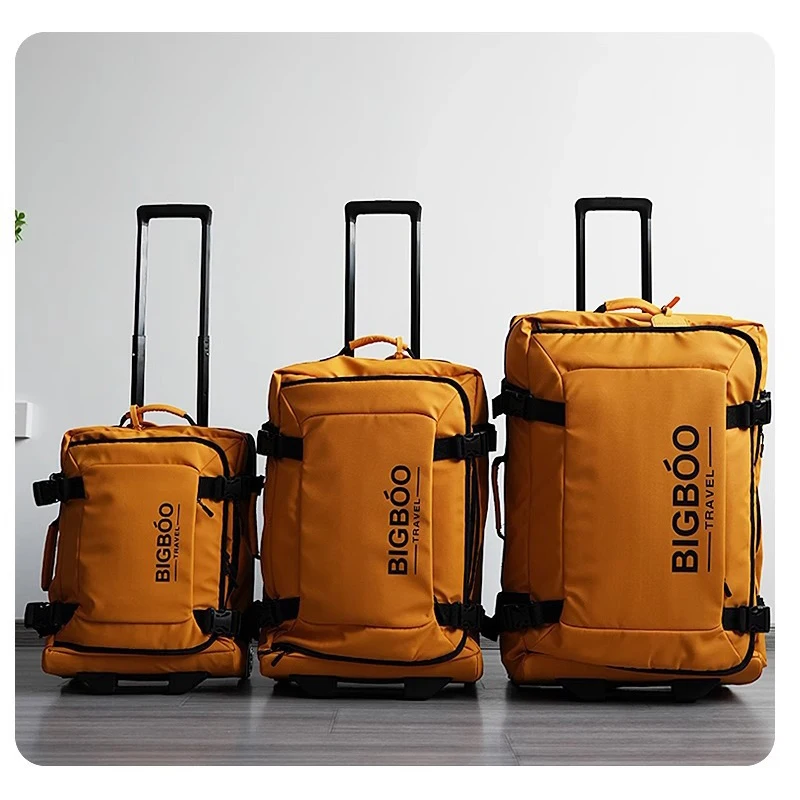 

28-дюймовая ультралегкая дорожная сумка-тележка с цветными блоками и большой вместимостью, 24-дюймовая многофункциональная сумка из ткани Оксфорд, 20-дюймовая ручная кладь